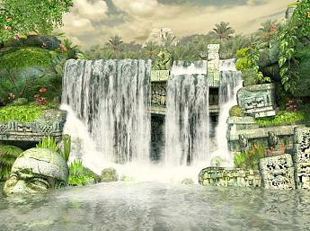 Mayan Waterfall 3D Screensaver