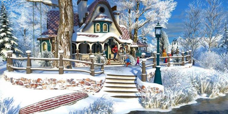 Winter Cottage 3D